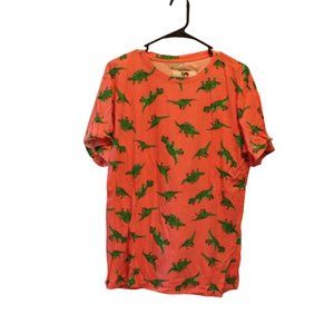 Men's Pink and Green Dinosaur Shirt